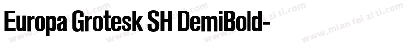 Europa Grotesk SH DemiBold字体转换